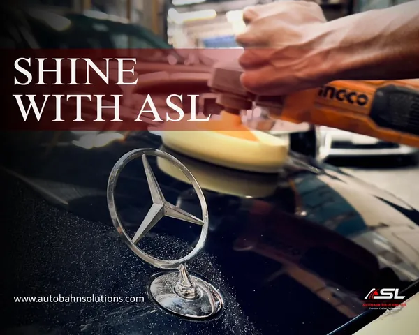 Mercedes-Benz being polished and detailed at Autobahn Solutions, Dhaka