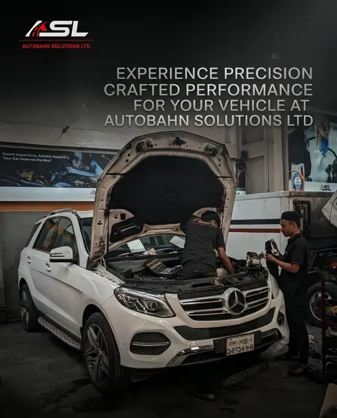 Mercedes-Benz GLE in for service at Autobahn Solutions, Dhaka