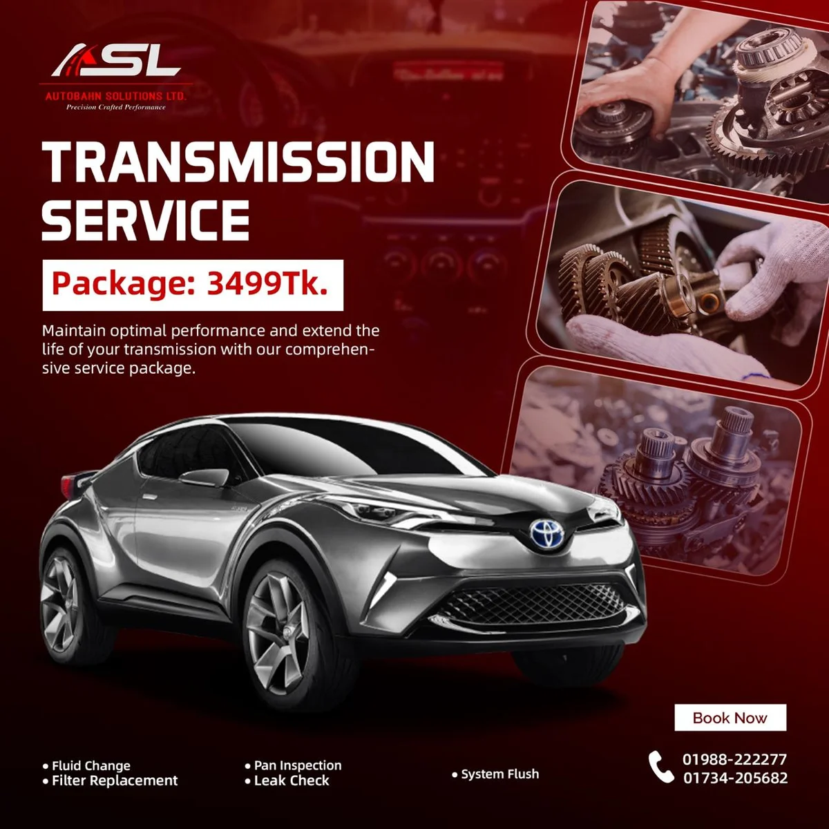 Transmission service package (3499 Tk) at Autobahn Solutions, Dhaka